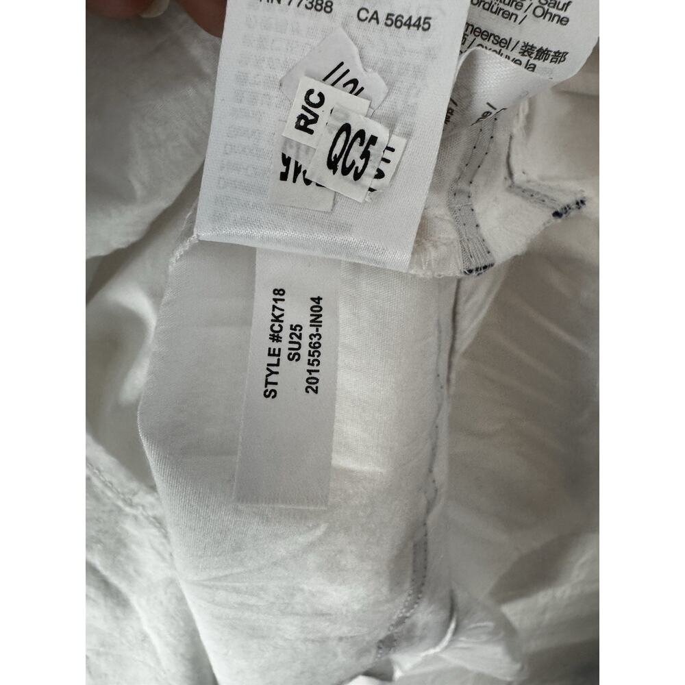 J Crew Corset Midi Dress Women’s 6 White Cotton Contrast Trim Spaghetti Straps - Picture 8 of 8